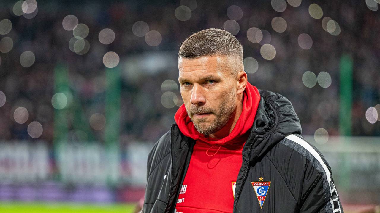 Lukas Podolski in Trainingskluft seines Vereins Gornik Zabrze