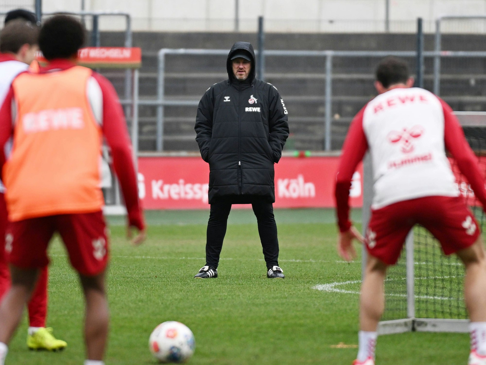 Lukas Kwasniok im Training des 1. FC Köln.