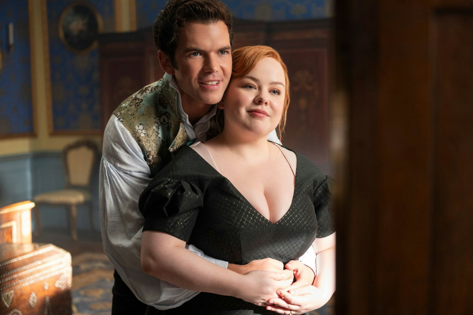 Sie waren das Traumpaar der dritten „Bridgerton“-Staffel: Colin Bridgerton (Luke Newton) und Penelope Bridgerton (Nicola Coughlan). (Bild: LIAM DANIEL/NETFLIX)