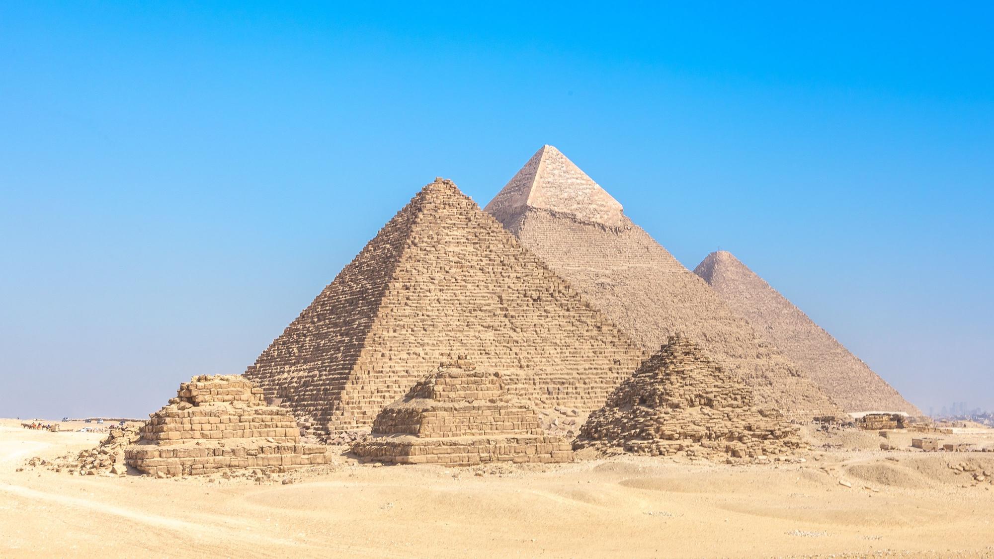 Die Pyramiden von Gizeh in Ägypten.