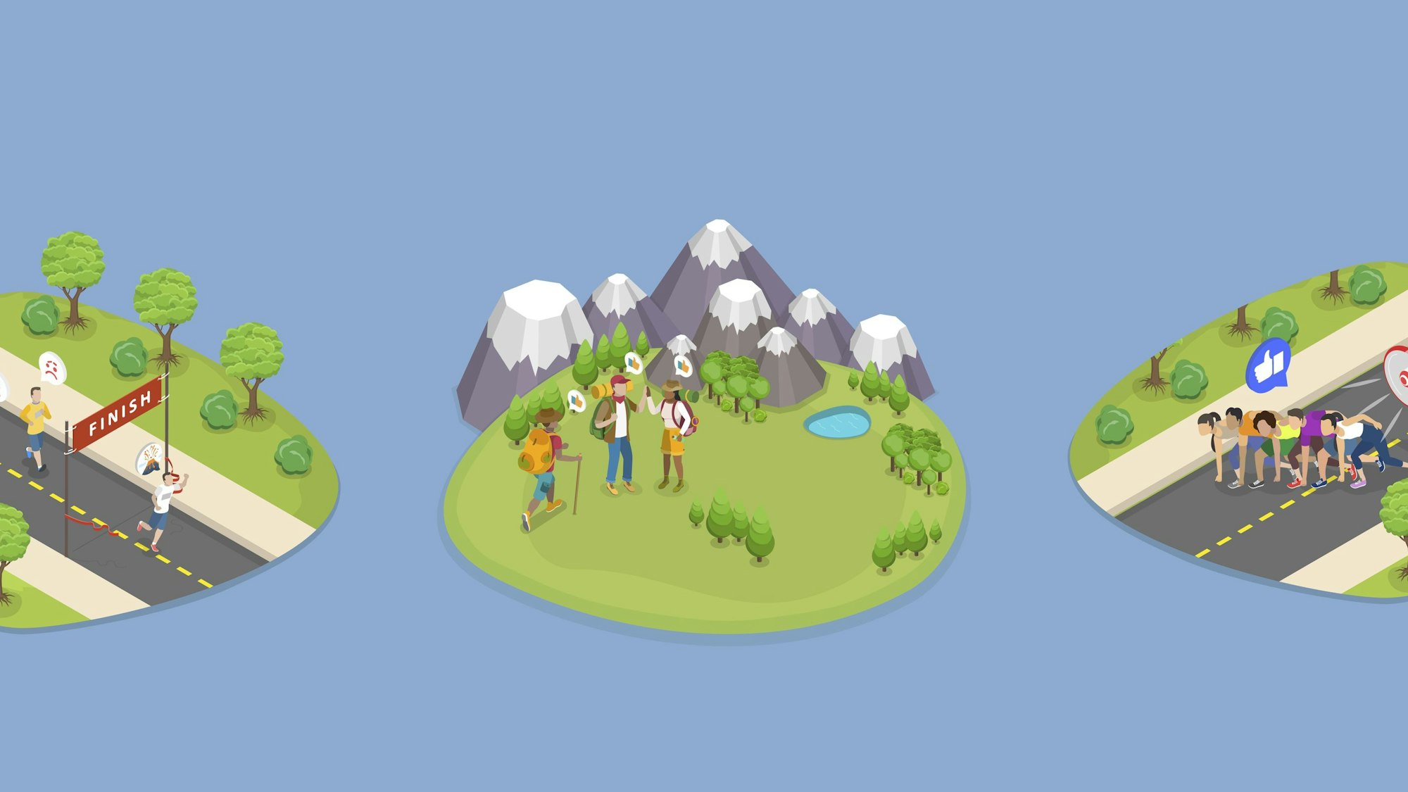 Menschen bei Outdoor-Aktivitäten