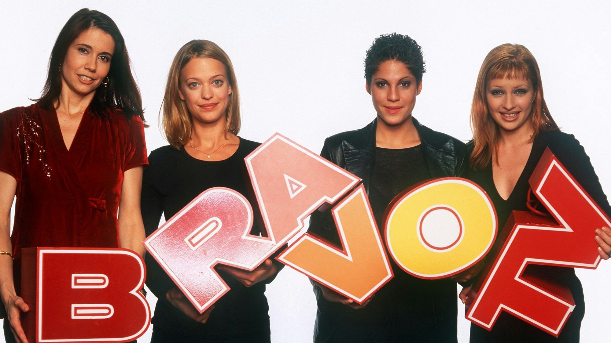 Die ehemaligen Moderatorinnen von "Bravo TV" posieren 1998 (von links): Kristiane Backer, Heike Makatsch, Jasmin Gerat und Lori Stern.