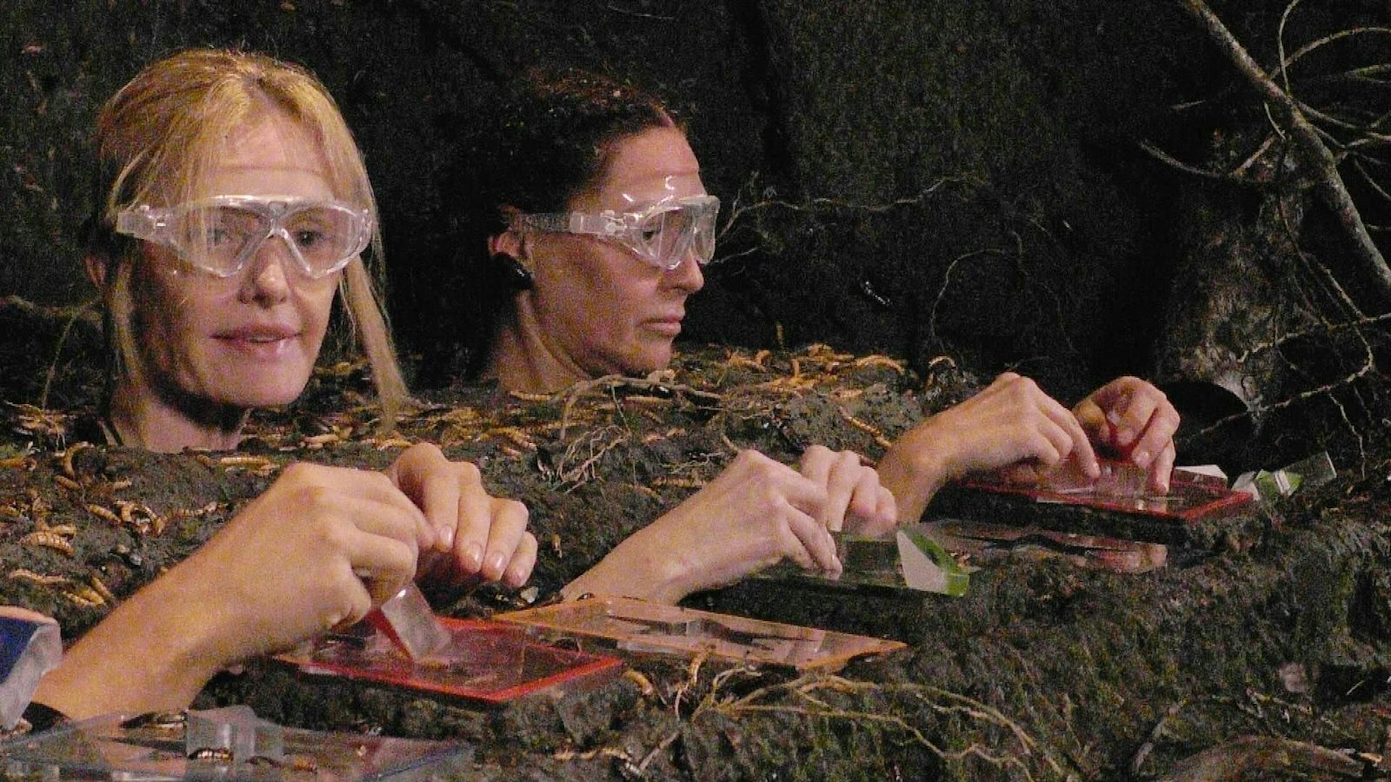 Mirja verzweifelte (“Wie geht das?“), Simone blieb cool und setzte als einzige zwei Sterne korrekt zusammen. (Bild: RTL)