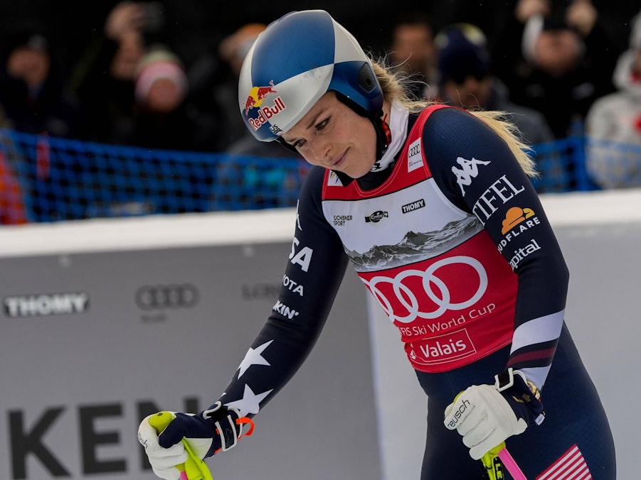 Lindsey Vonn mit traurigem Ausdruck
