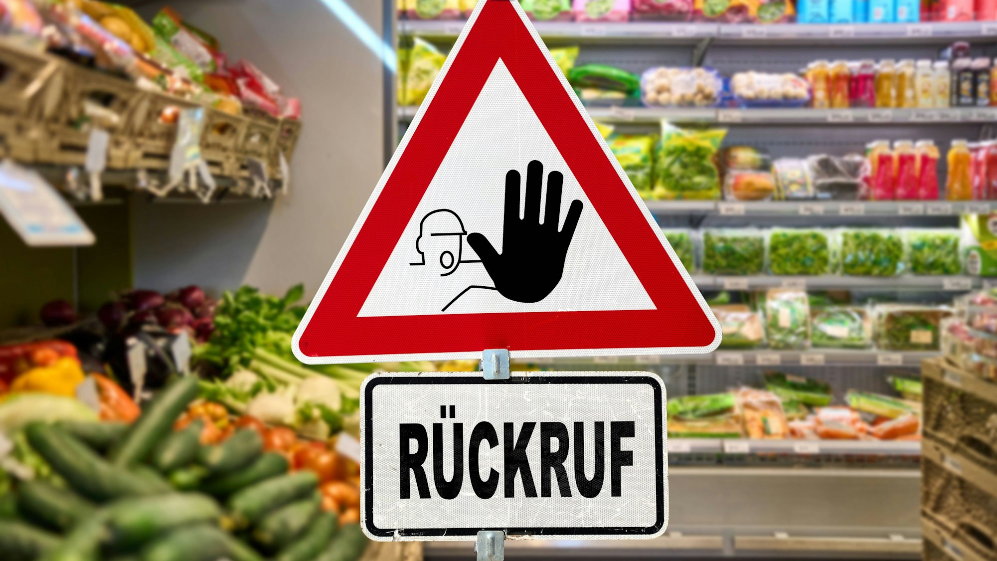 Warnung vor Lebensmittelrückruf im Supermarkt