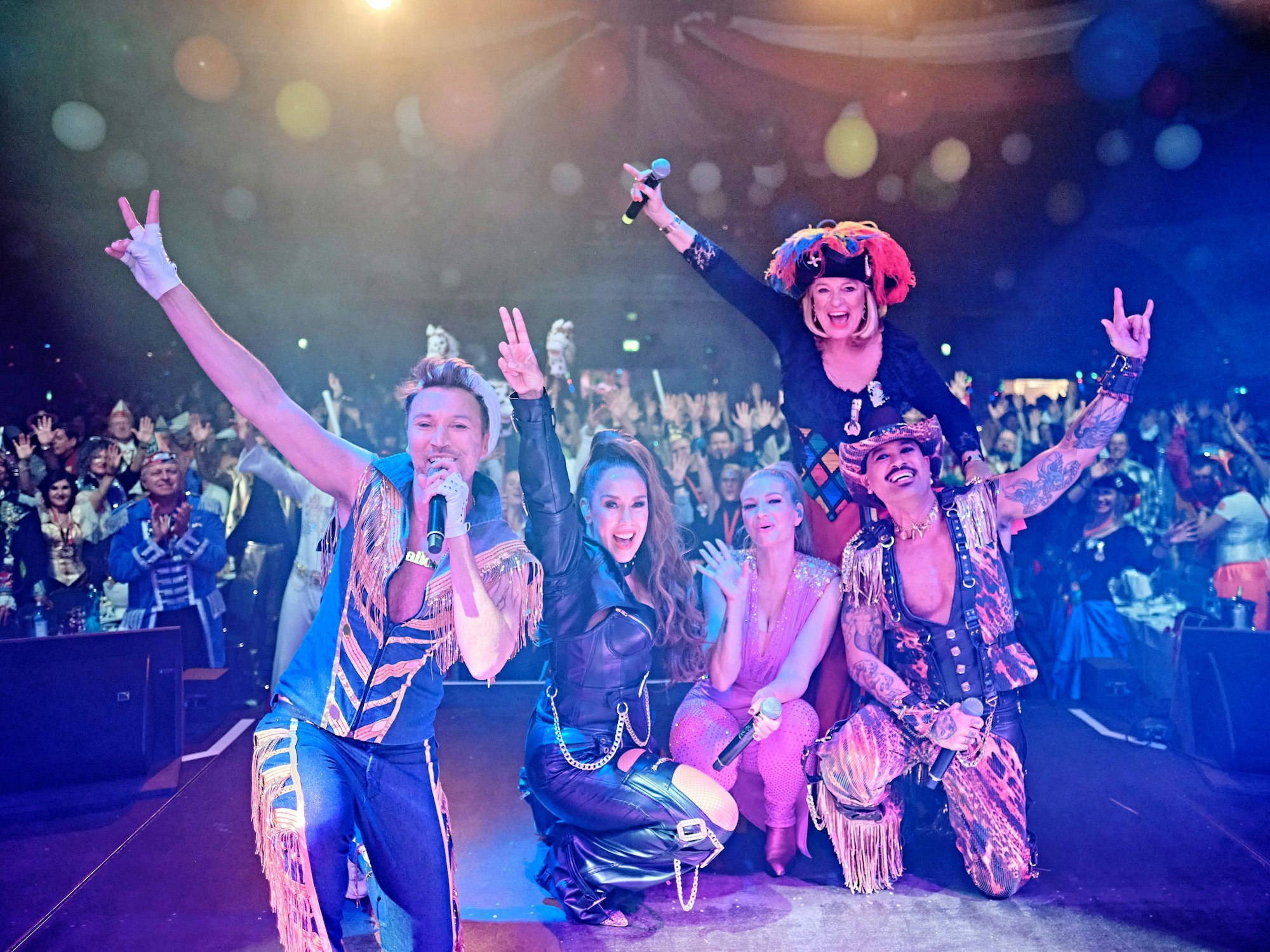 Uschi Brauckmann mit den Vengaboys.