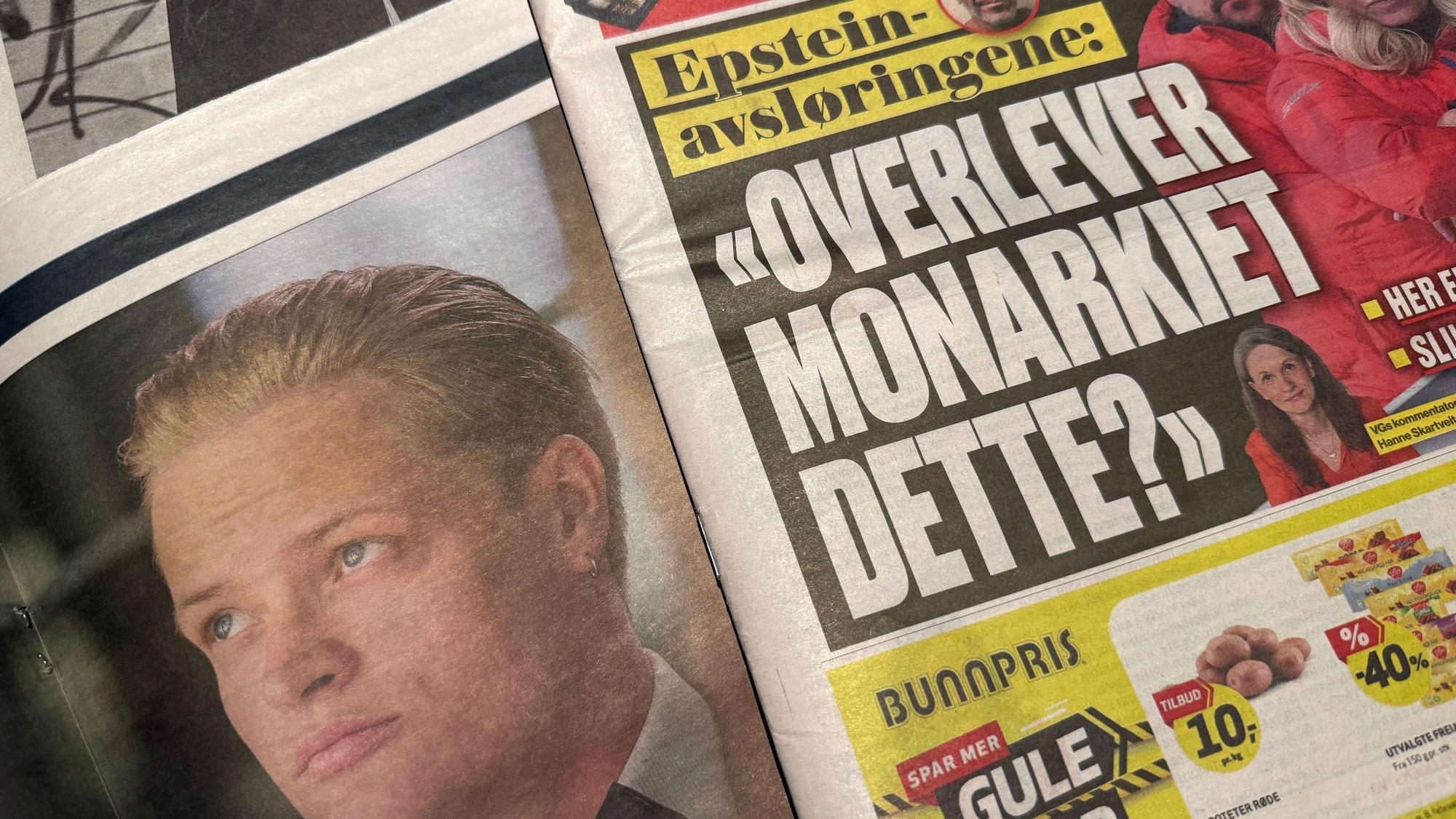 Norwegische Zeitungen berichten am Montag über den bevorstehenden Prozess gegen Marius Borg Høiby und die Kontakte seiner Mutter, Kronprinzessin Mette-Marit, zu dem Sexualstraftäter Epstein.