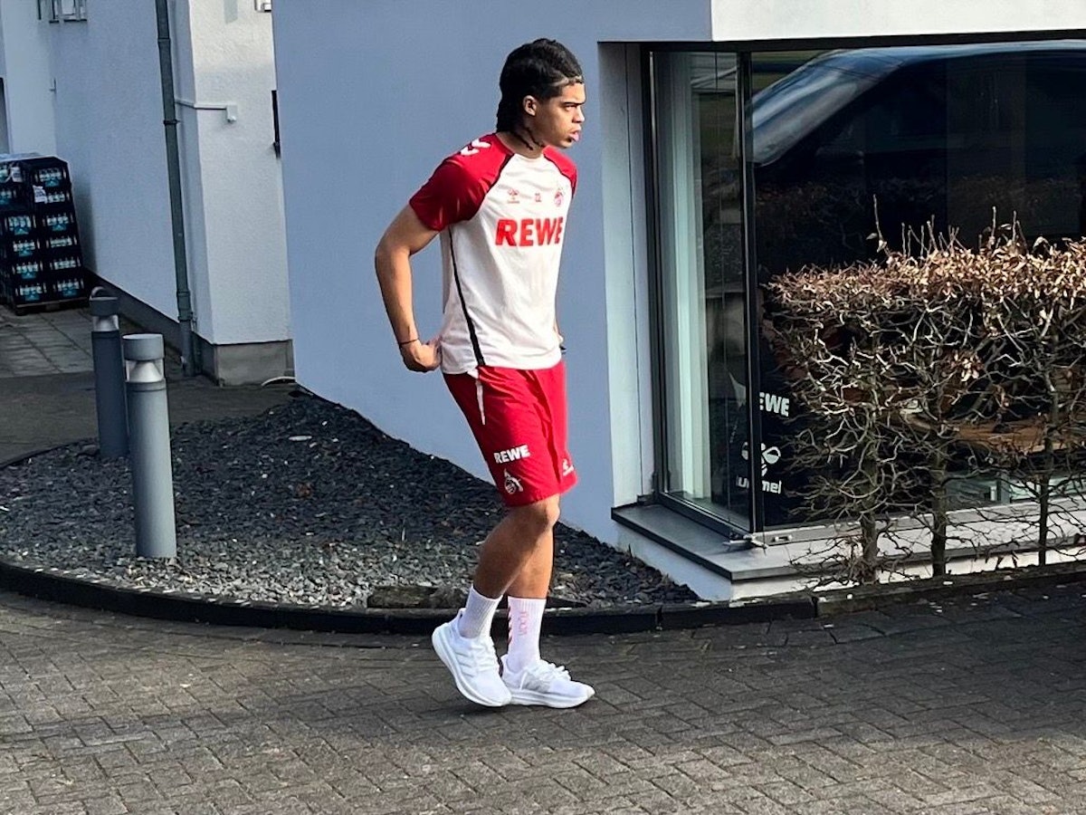 Jahmai Simpson-Pusey am Geißbockheim.