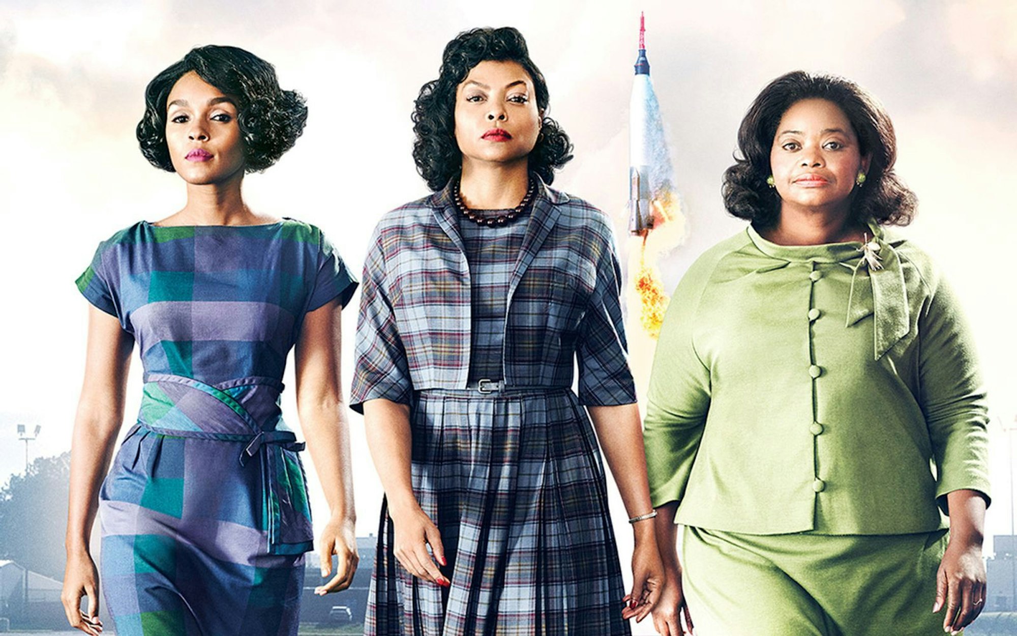 Sie leisteten große Dienste für die NASA, wurden dafür aber erst spät gewürdigt: Dorothy Vaughan (Octavia Spencer, rechts), Katherine Johnson (Taraji P. Henson, Mitte) und Mary Jackson (Janelle Monáe). (Bild: SAT.1 / 2016 Twentieth Century Fox Film Corporation)