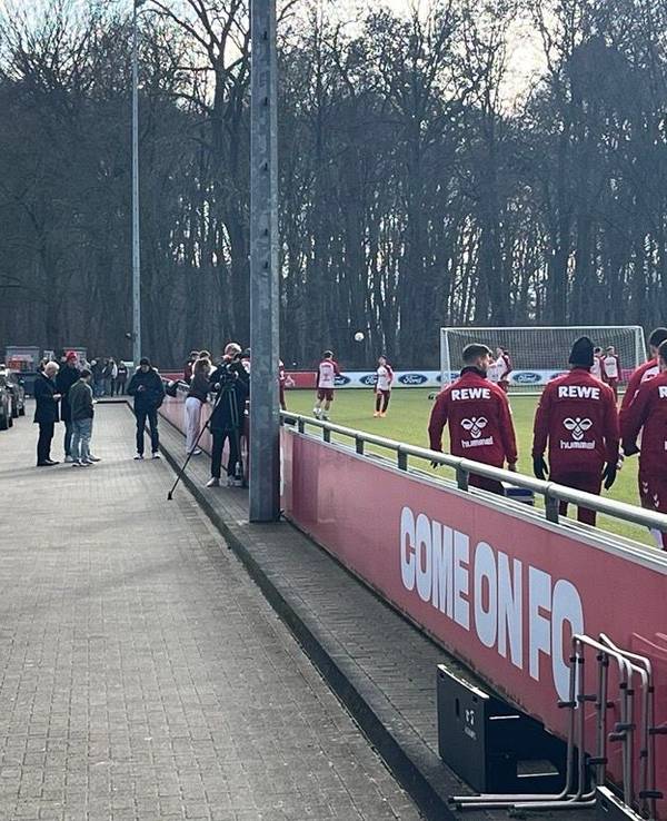 Der FC-Vorstand beim Training.