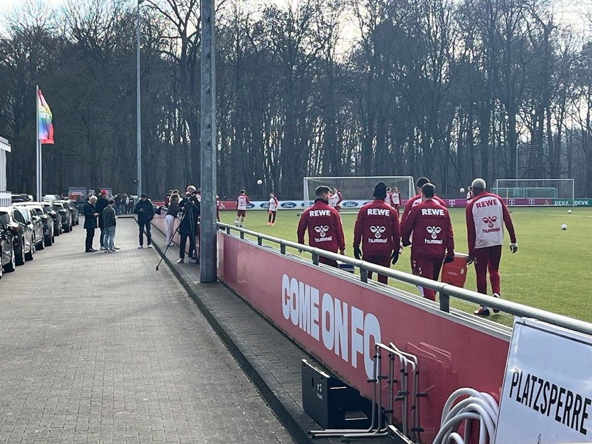 Der FC-Vorstand beim Training.