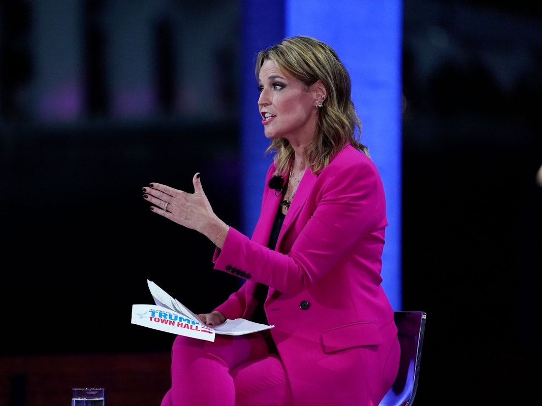 Savannah Guthrie, Moderatorin des Fernsehsenders NBC, spricht während einer Sendung.