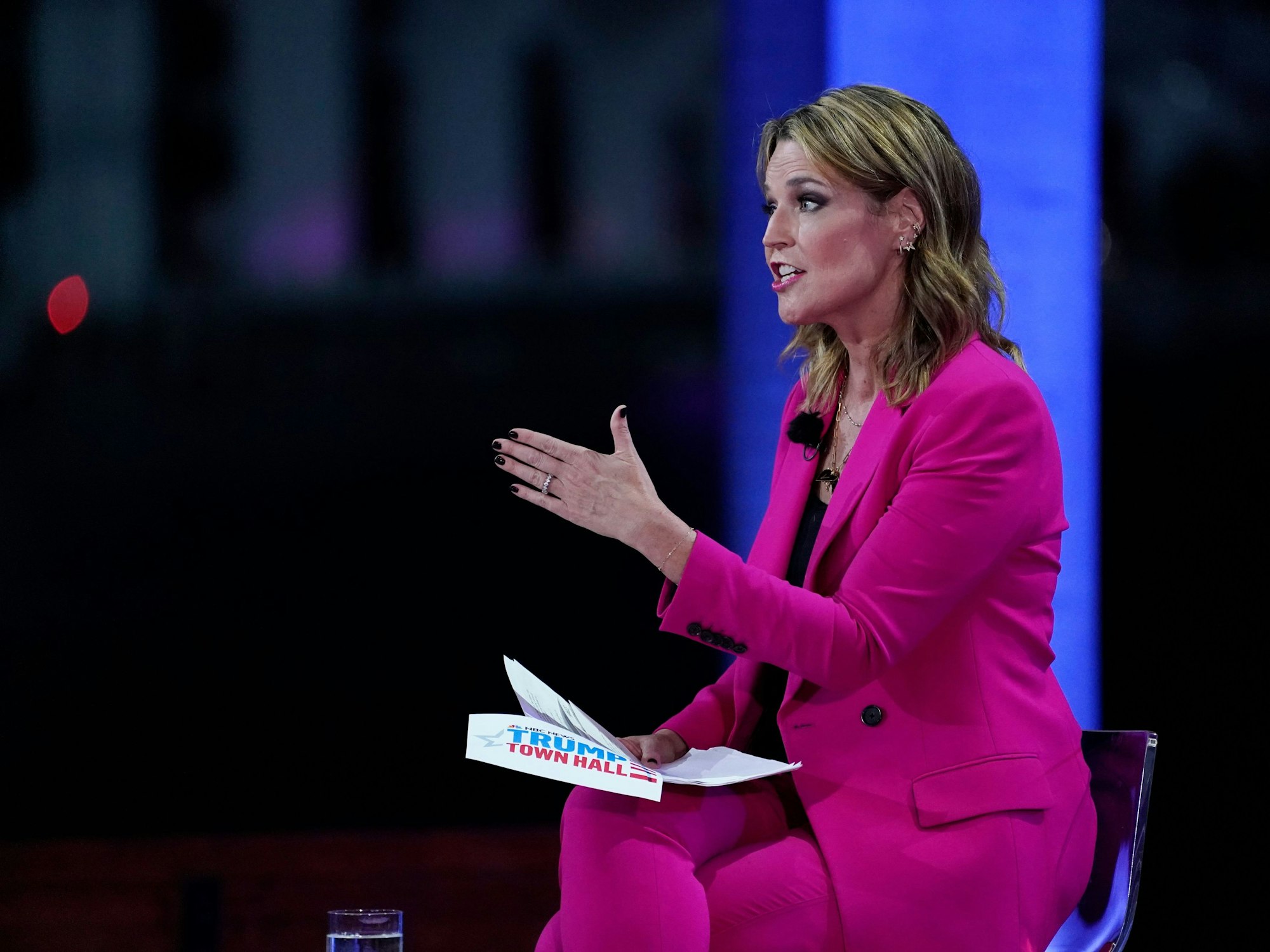 Savannah Guthrie, Moderatorin des Fernsehsenders NBC, spricht während einer Sendung.