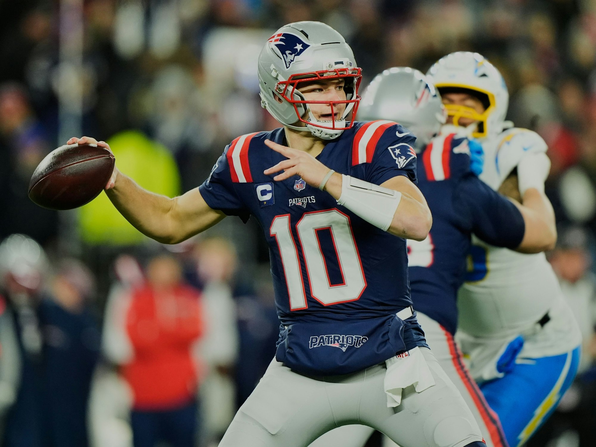 New England Patriots-Quarterback Drake Maye