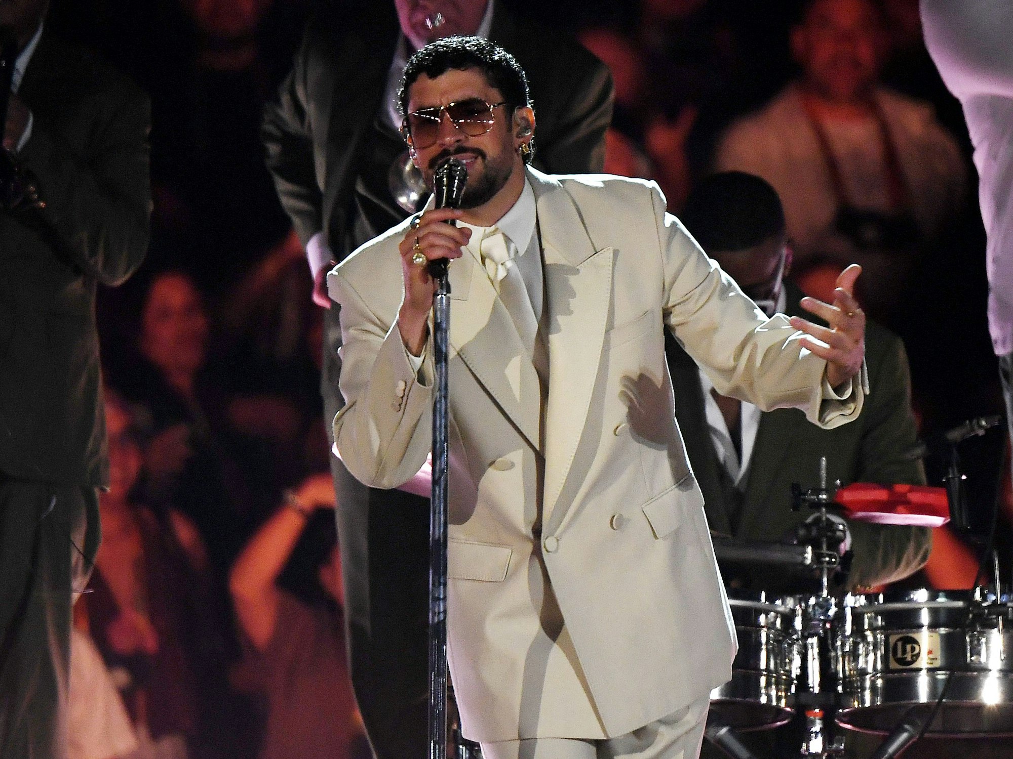 Bad Bunny bei einem Auftritt 2023 in Medellin.