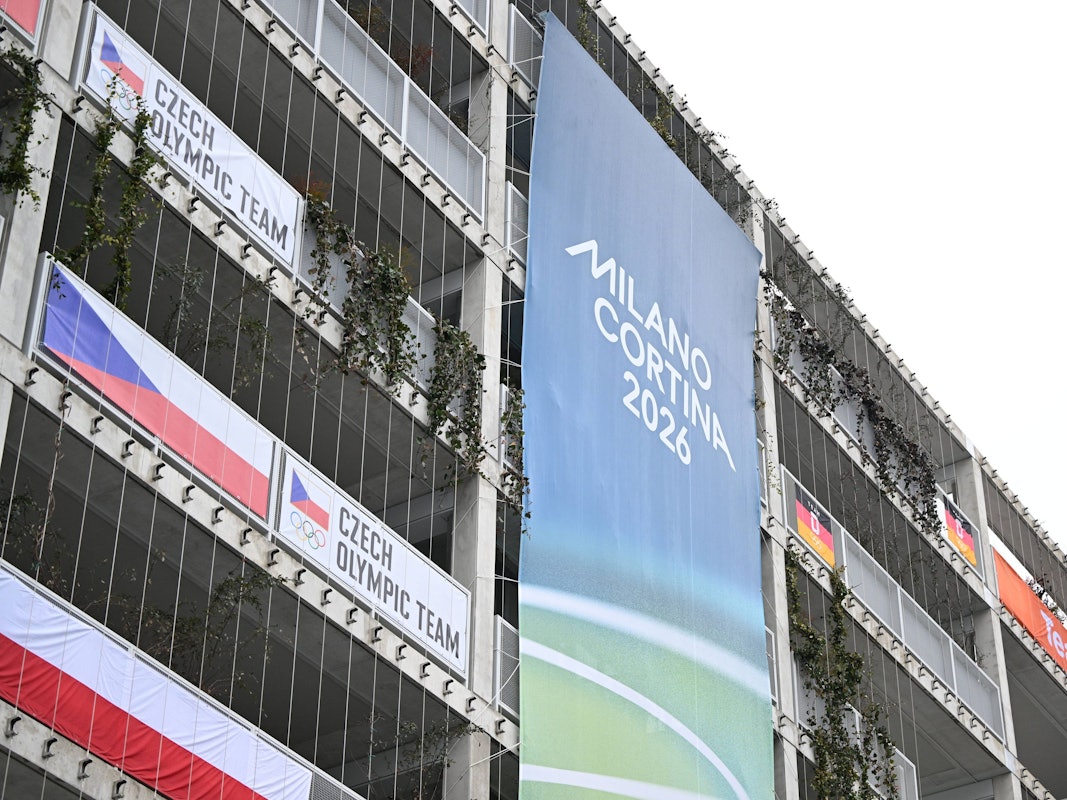 Das Olympische Dorf vor Beginn der Winterspiele.
