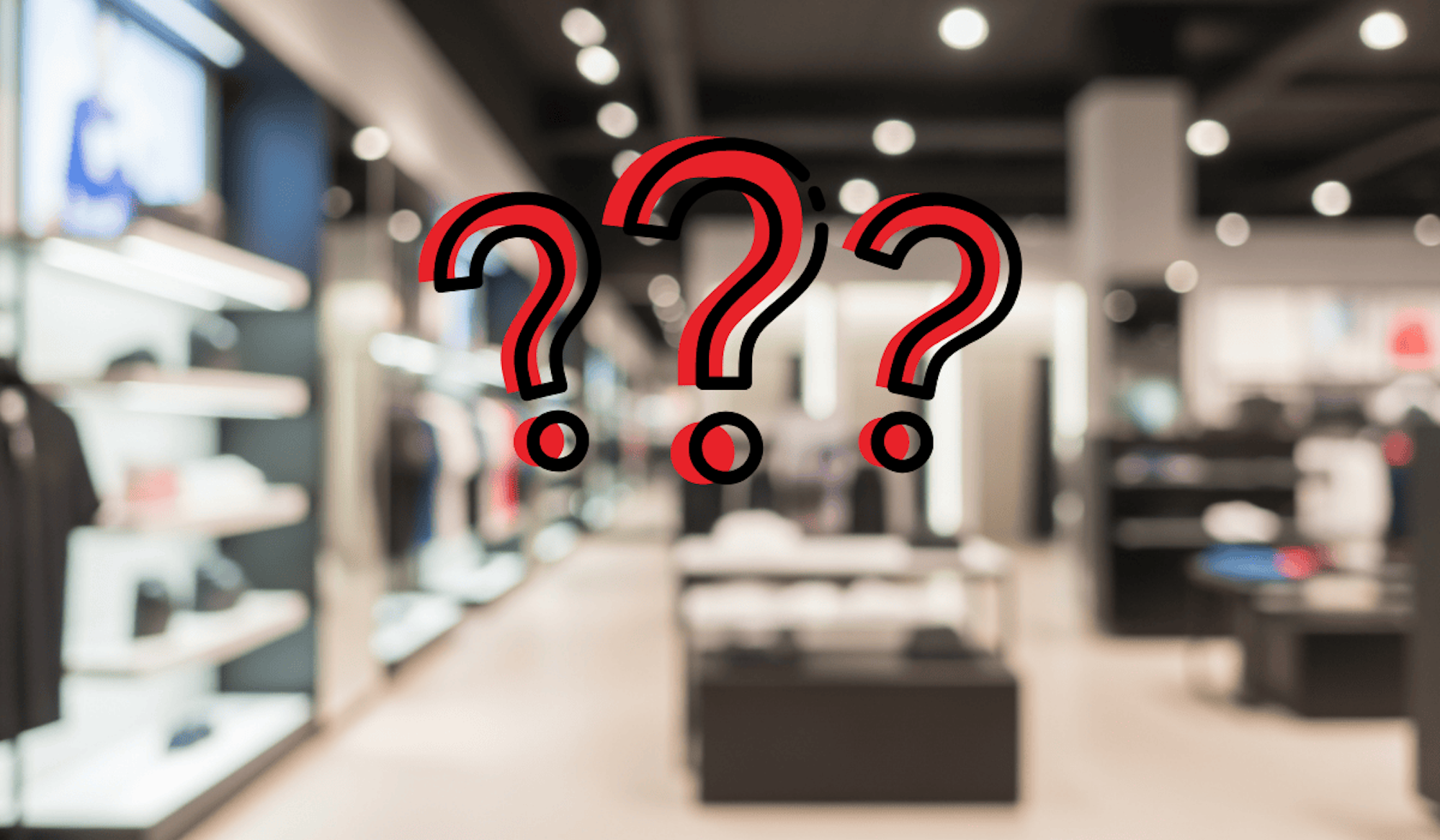 Ein verschwommener Innenraum von einem Store.