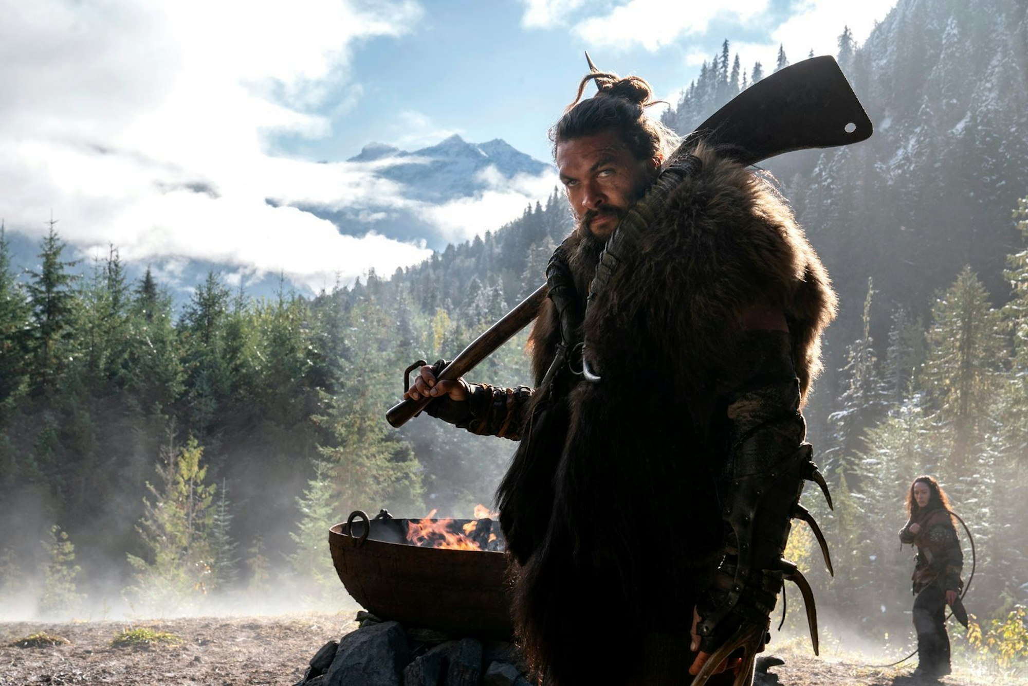 Drei Staffeln lang spielte Jason Momoa in der Apple-Serie „See - Reich der Blinden“ mit. In der zweiten Staffel stieß Bautista hinzu. (Bild: Apple)