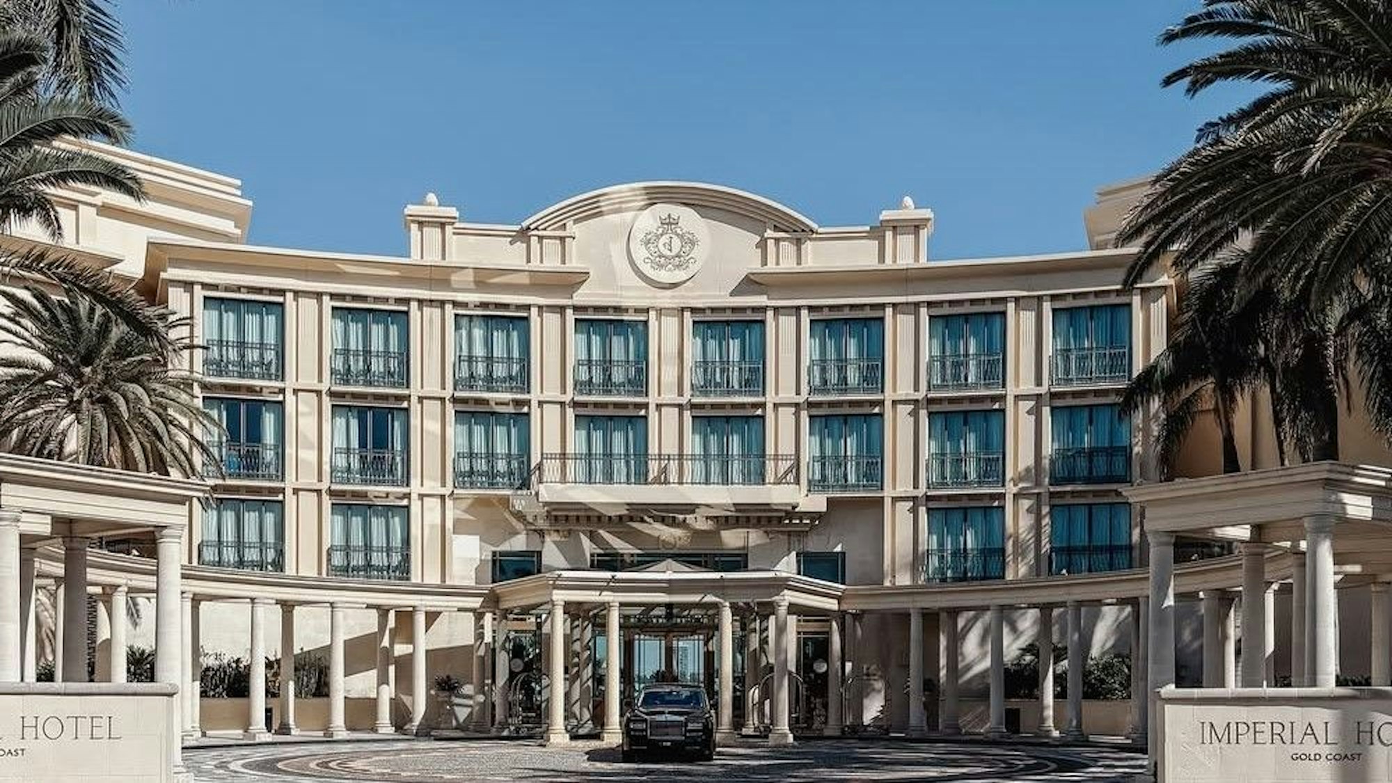 Blick auf das Imperial Hotel, in dem die Dschungel-Stars untergebracht sind.