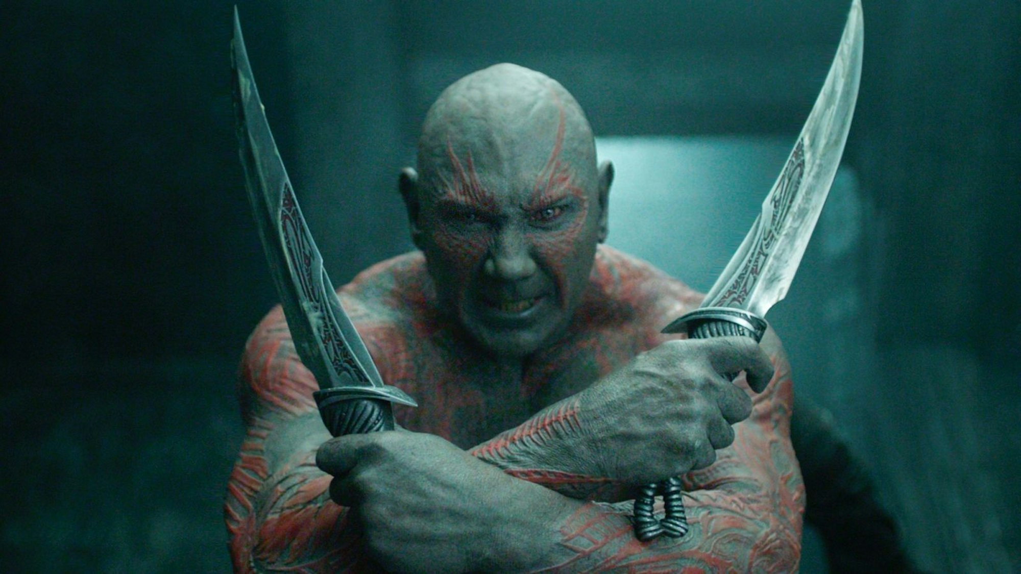 Dave Bautista spielt oft in Actionfilmen mit, wie etwa in Marvels „Guardians of the Galaxy“ (2014). Doch er will nicht in eine Schublade gesteckt werden. (Bild: TVNOW / 2017 Marvel)