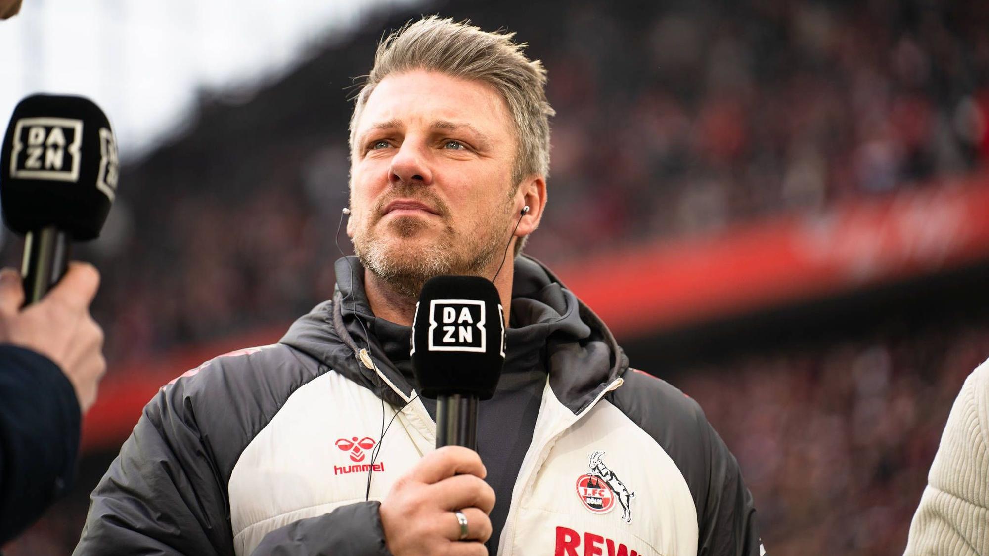 TV-Interview mit dem damaligen FC-Trainer Lukas Kwasniok.