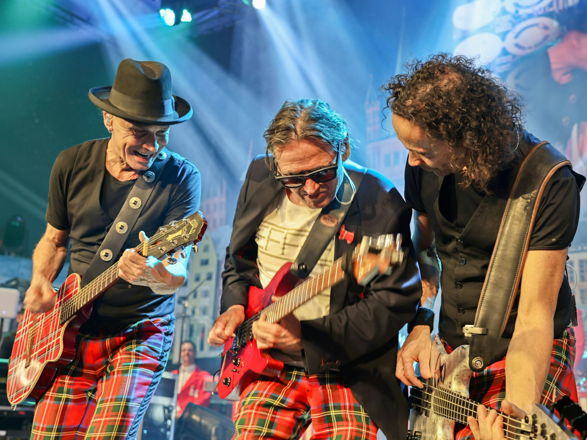 Peter Brings, Harry Alfter und Stephan Brings beim Auftritt.