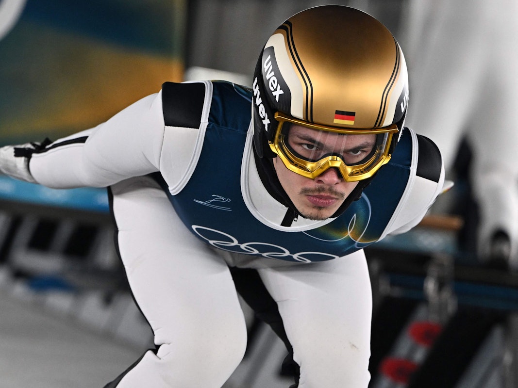 Philipp Raimund beim Anlauf.