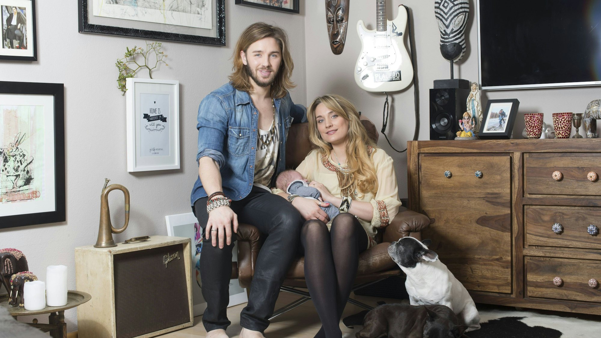 Gil Ofarim und Verena Ofarim mit Sohn Leonard im März 2015