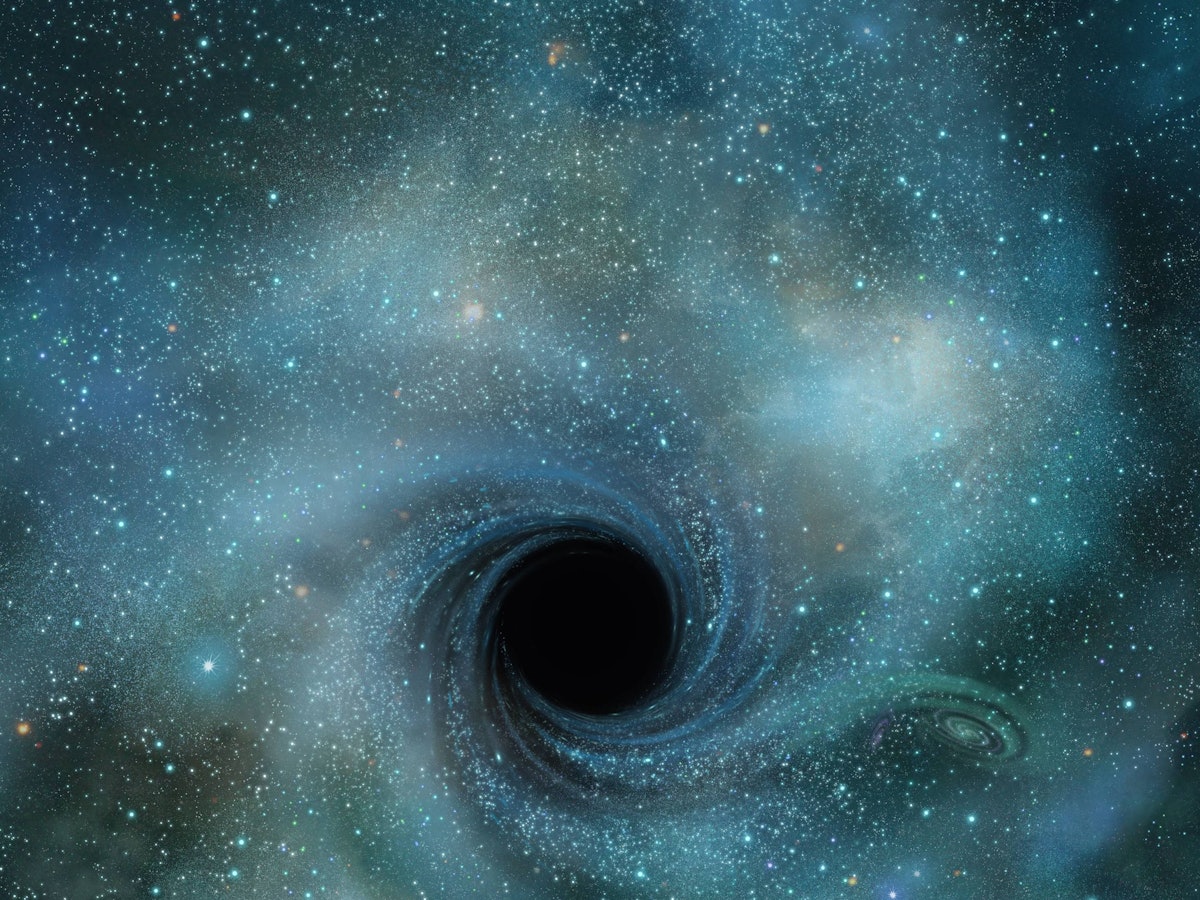 Schwarzes Loch im Weltall.