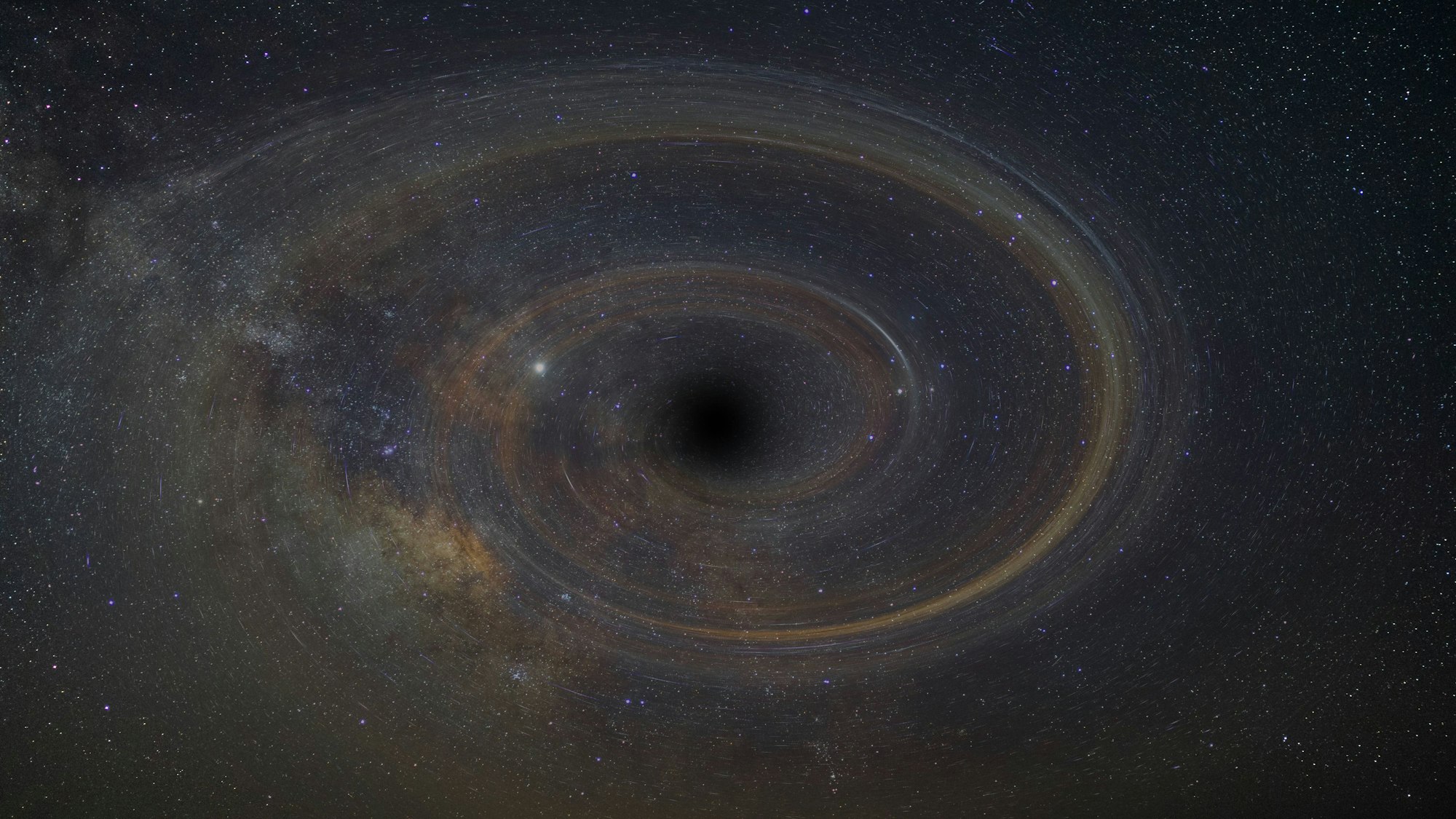 Schwarzes Loch im Weltall.