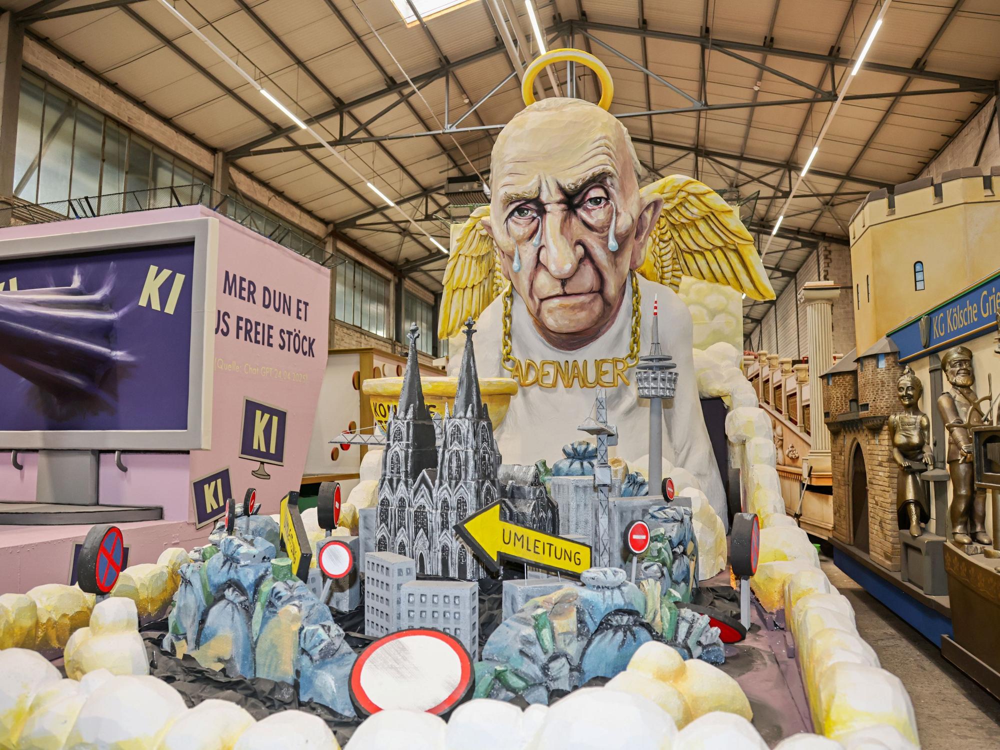 Konrad Adenauer beim Blick auf Köln.