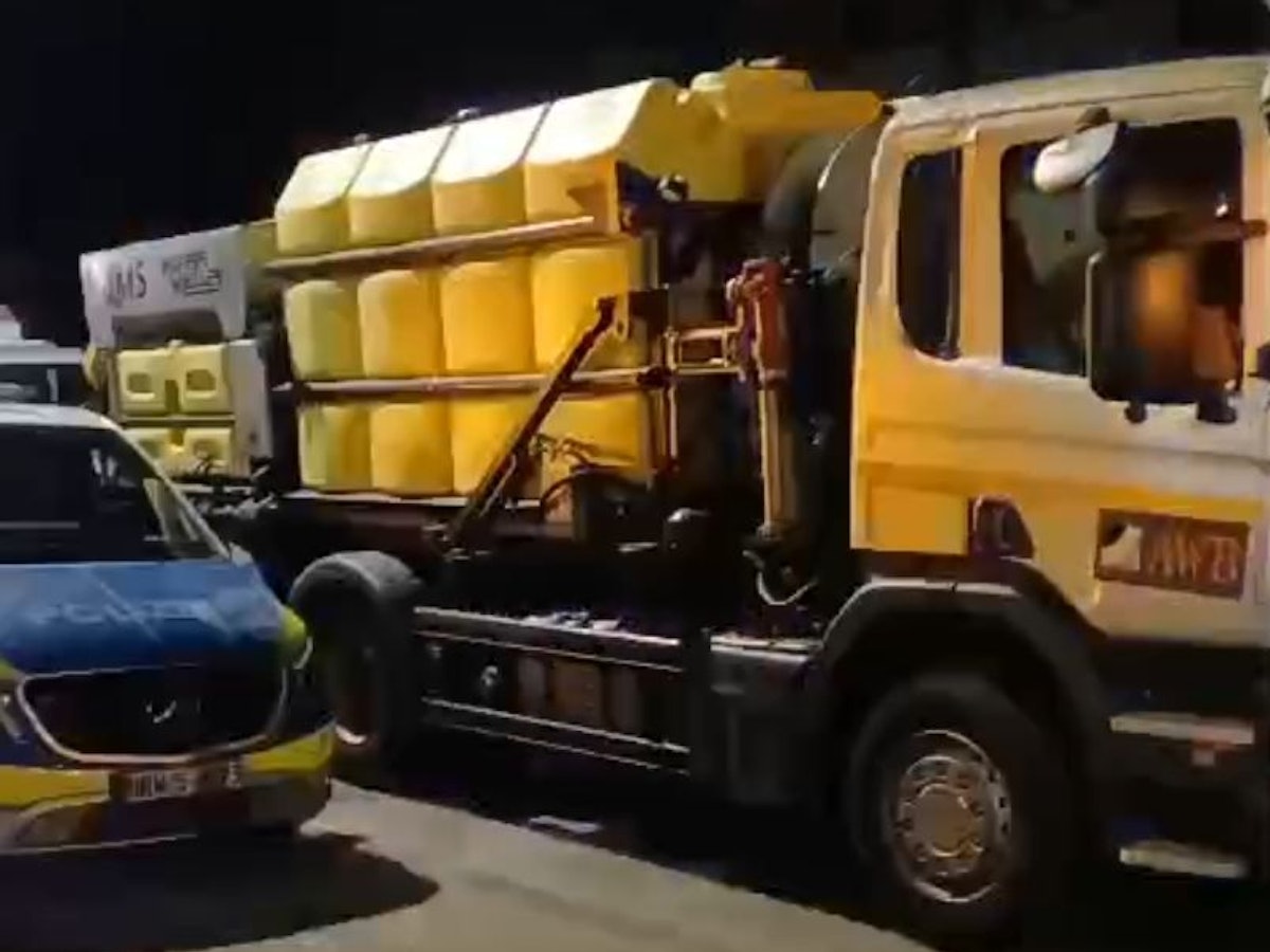 Sogar ein Streuwagen wurde beim Geisterzug gesichtet.