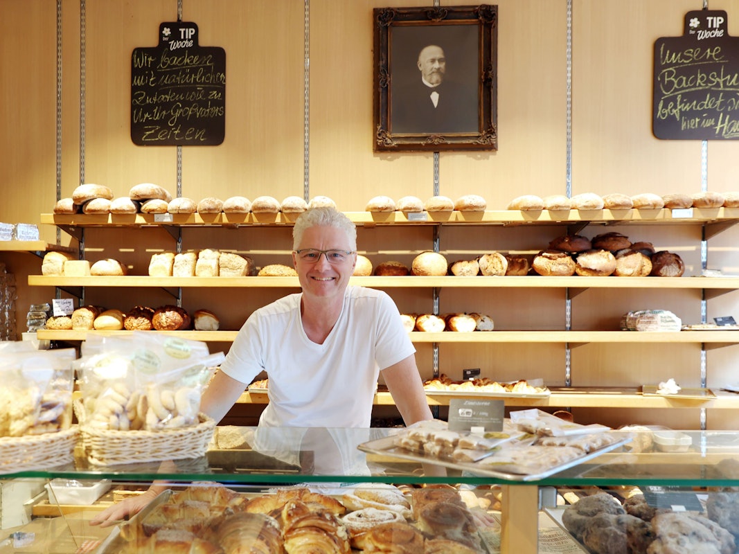 Markus Zimmermann in seiner Bäckerei auf der Ehrenstraße.