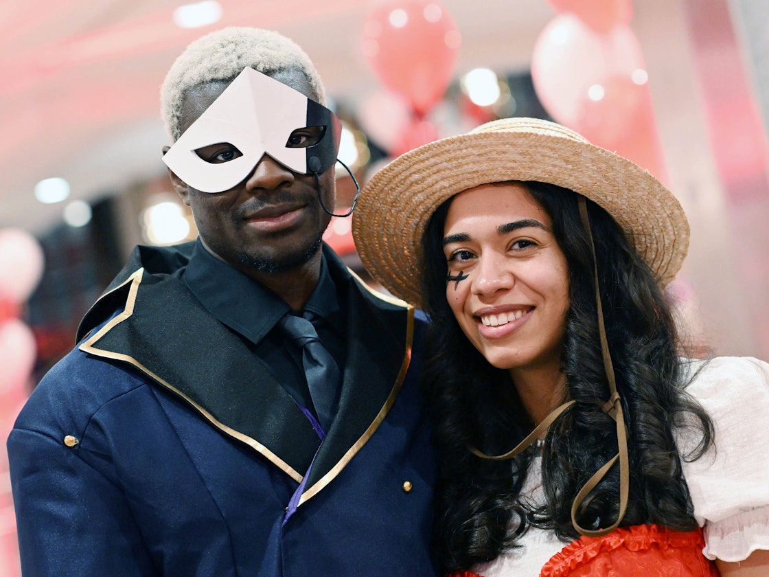 Karnevalssitzung im Kölner Maritim Hotel: FC-Stürmer Ragnar Ache und Freundin Reva.