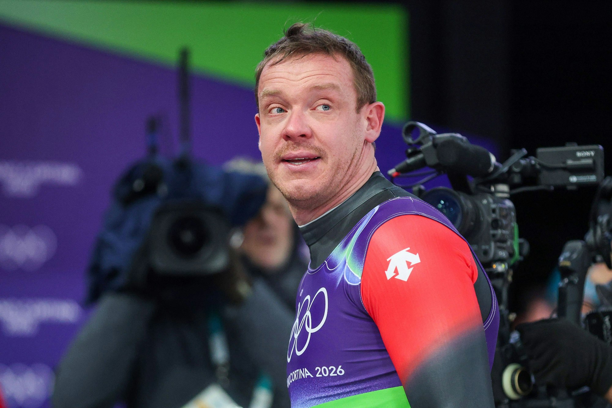 Felix Loch beim Einsitzer-Rennrodeln der Männer im Cortina Sliding Centre in Cortina dAmpezzo