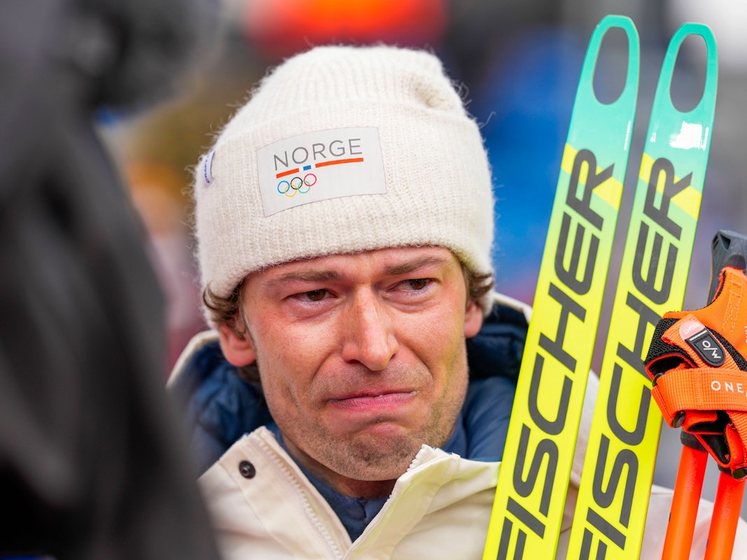 Sturla Holm Laegreid aus Norwegen mit gerührtem Blick