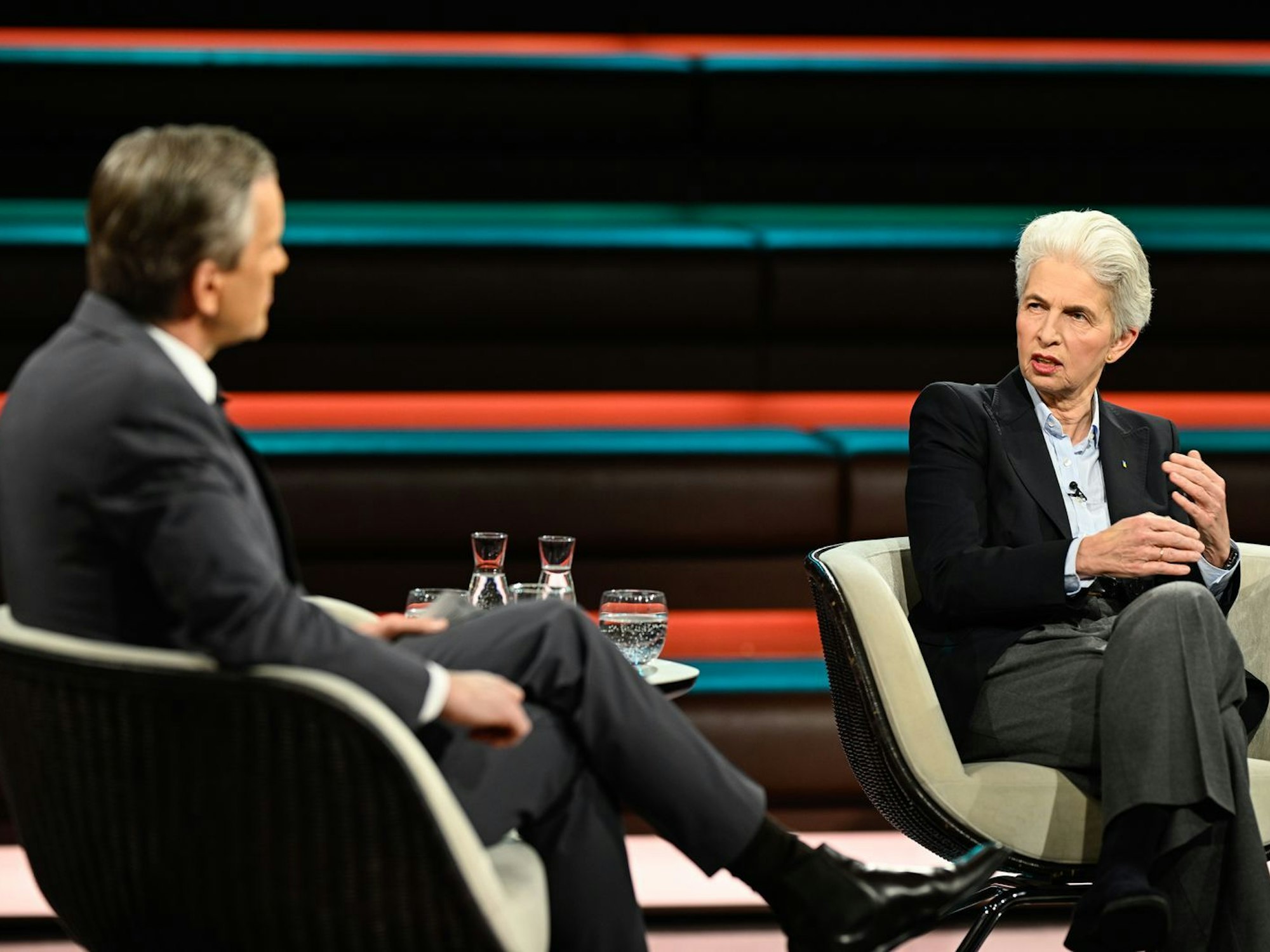 FDP-Politikerin Marie-Agnes Strack-Zimmermann kritisierte bei Lanz scharf das Vorgehen der US-Bundesbehörde ICE: „Das ist nicht 'schwierig', das ist kriminell.“ (Bild: ZDF/ Markus Hertrich)