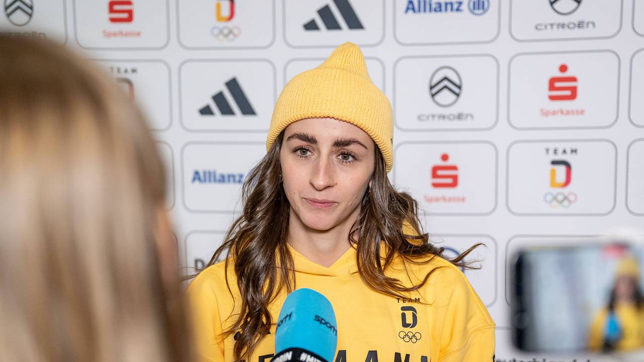Vanessa Voigt im TV-Interview bei Olympia.