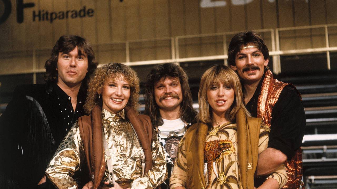 Dschinghis Khan bei einem Auftritt in der „ZDF-Hitparade“.