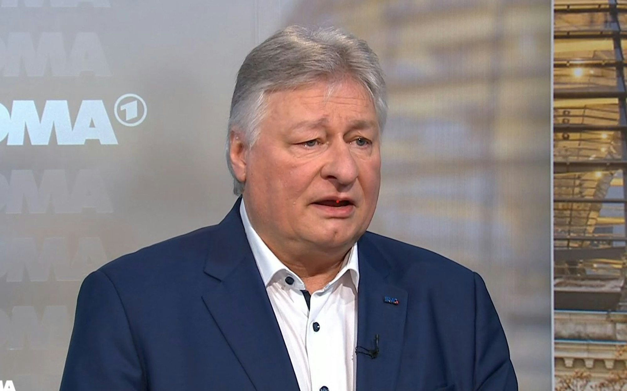 Vom Sicherheitsgipfel in Berlin am Freitag erwartet sich Martin Burkert, Vorsitzender der Eisenbahn- und Verkehrsgewerkschaft (EVG), „handfeste Ergebnisse“. (Bild: ARD)