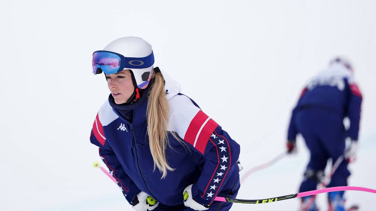 Lindsey Vonn bei der Rennvorbereitung.