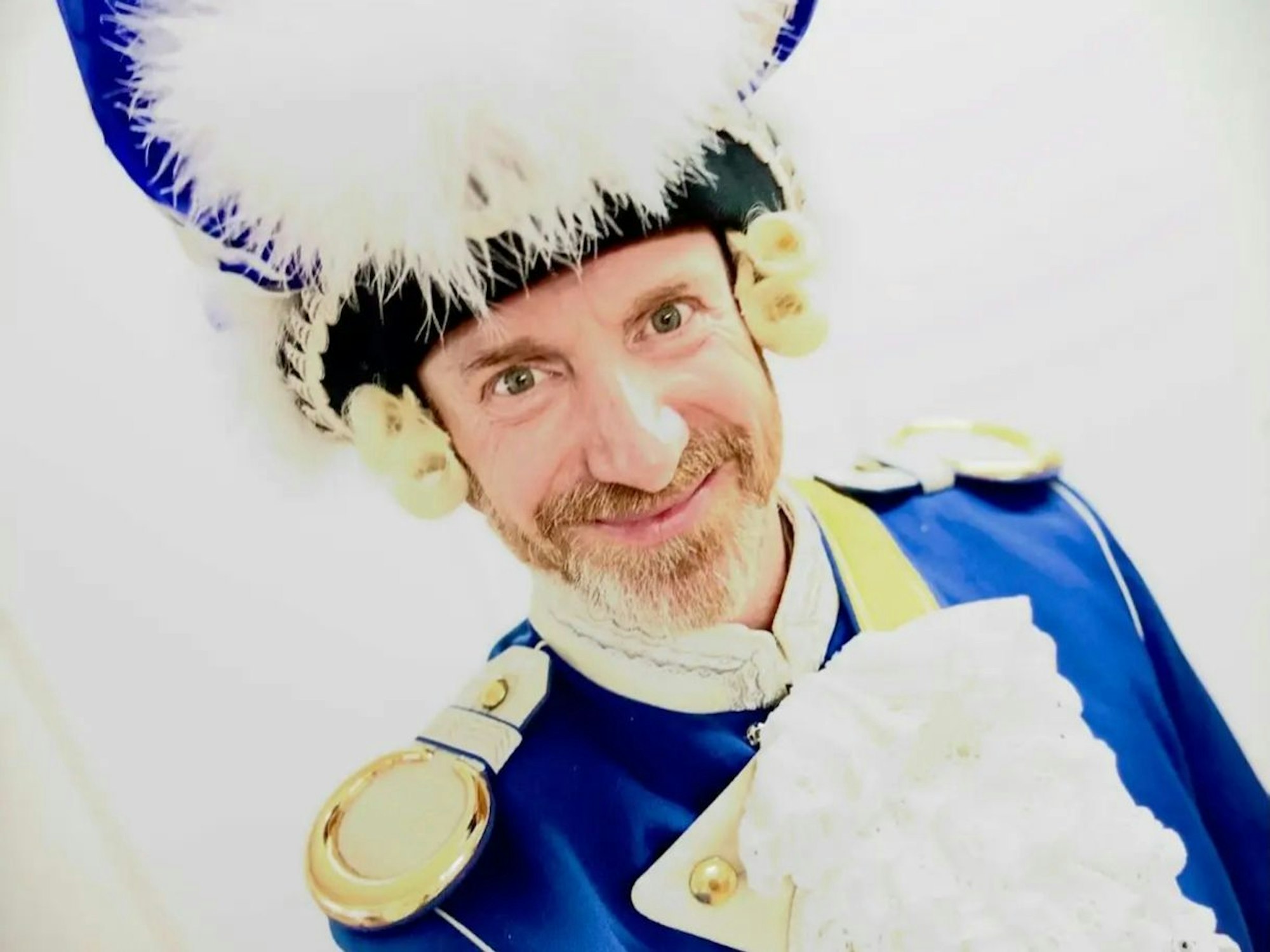 Martin Schopps im Outfit der Blaue Funken.