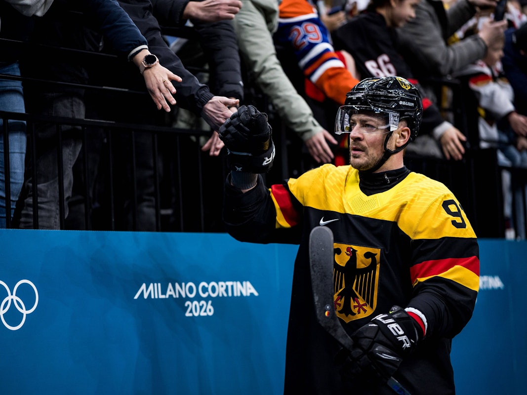 Haie-Routinier Moritz Müller im Dress der deutschen Nationalmannschaft bei den Olympischen Spielen.
