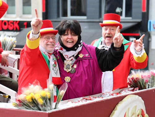 Ingrid Kühne zusammen mit dem Präsidenten der Großen Kölner KG Joachim Wüst.