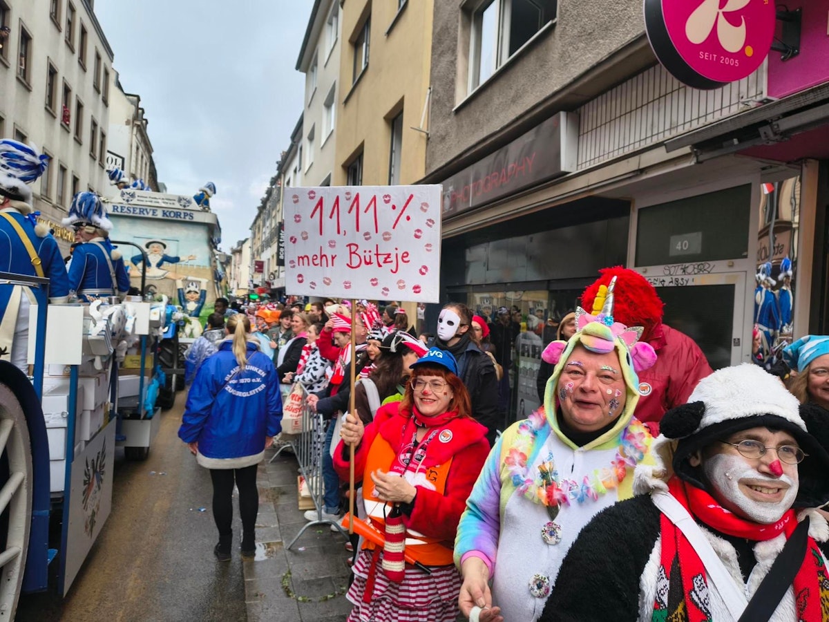 Klares Statement der Jecken für 11,11 Prozent mehr Bützje.