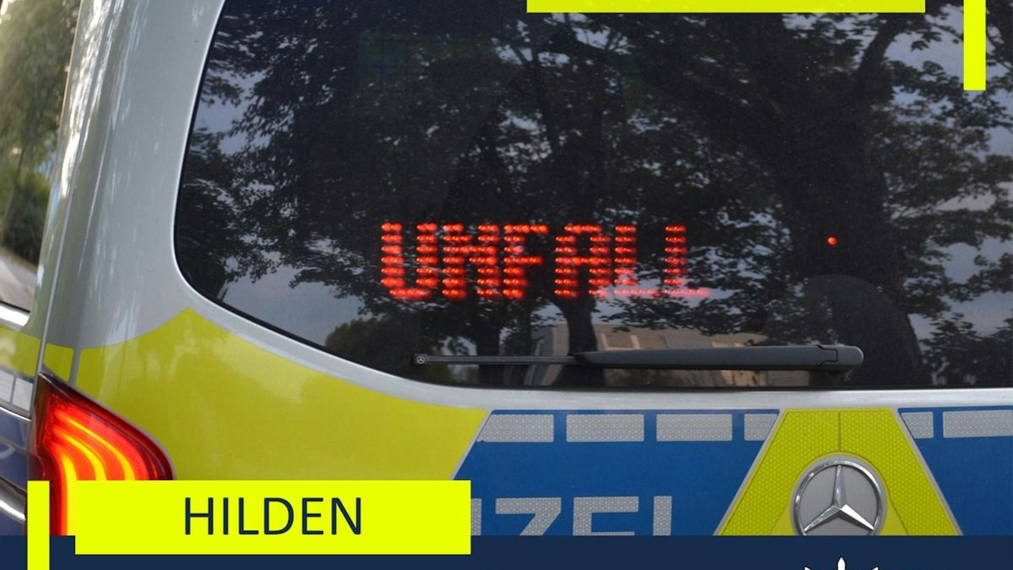 Schwerer Verkehrsunfall in Hilden mit sechs Verletzten.