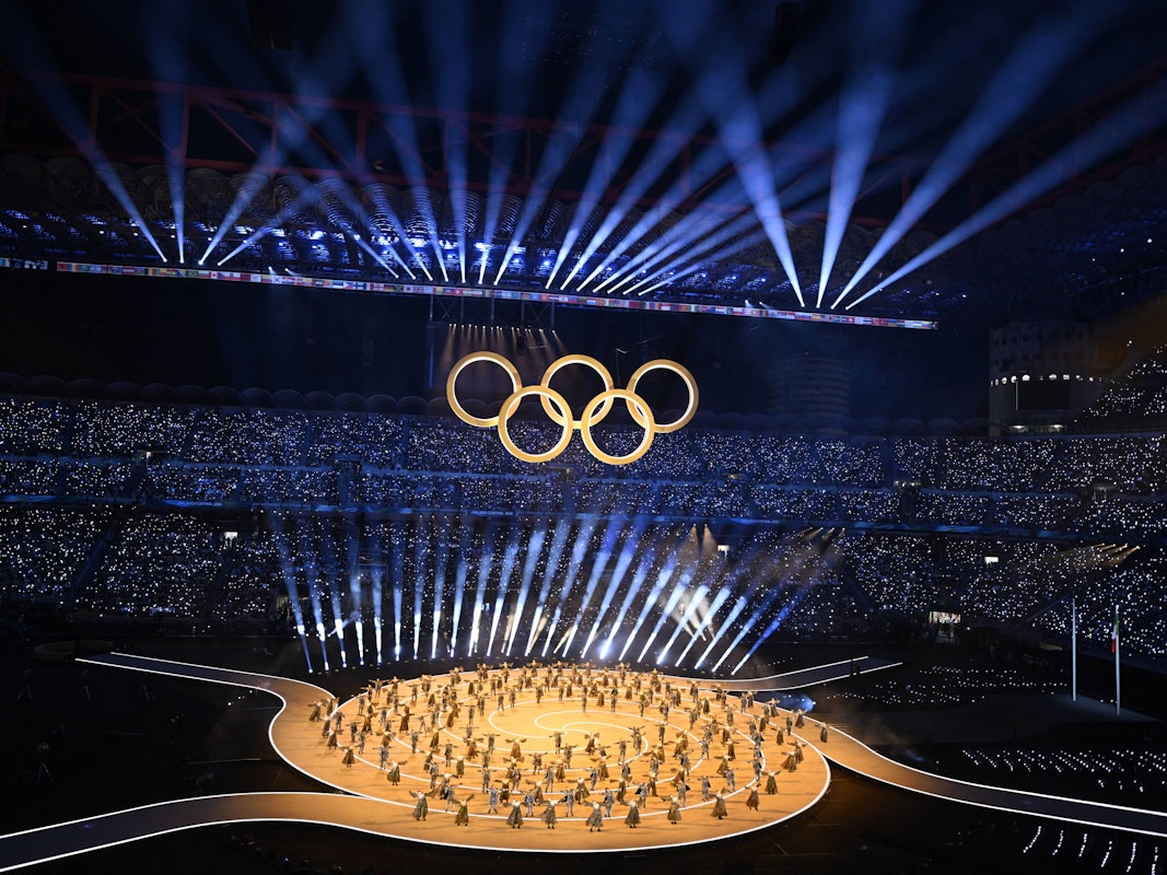 Die Eröffnungsfeier der Olympischen Spiele im San Siro.