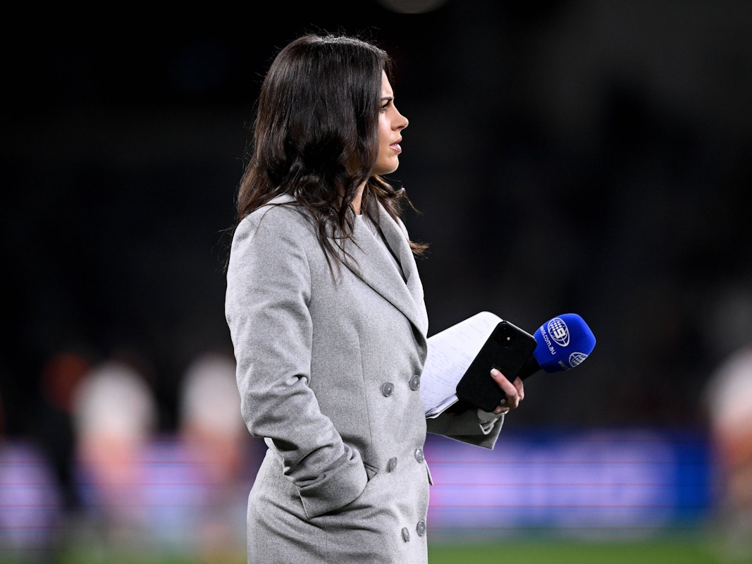 Die australische Reporterin Danika Mason des TV-Senders Channel Nine