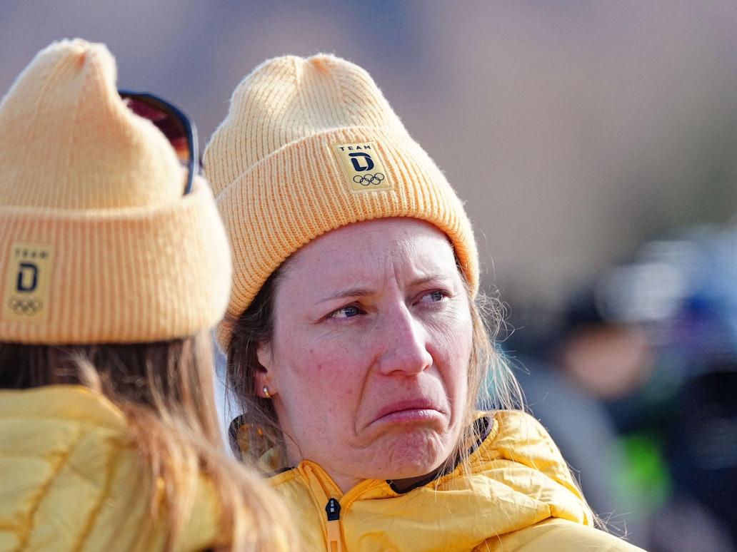Lena Dürr verzieht ihr Gesicht.