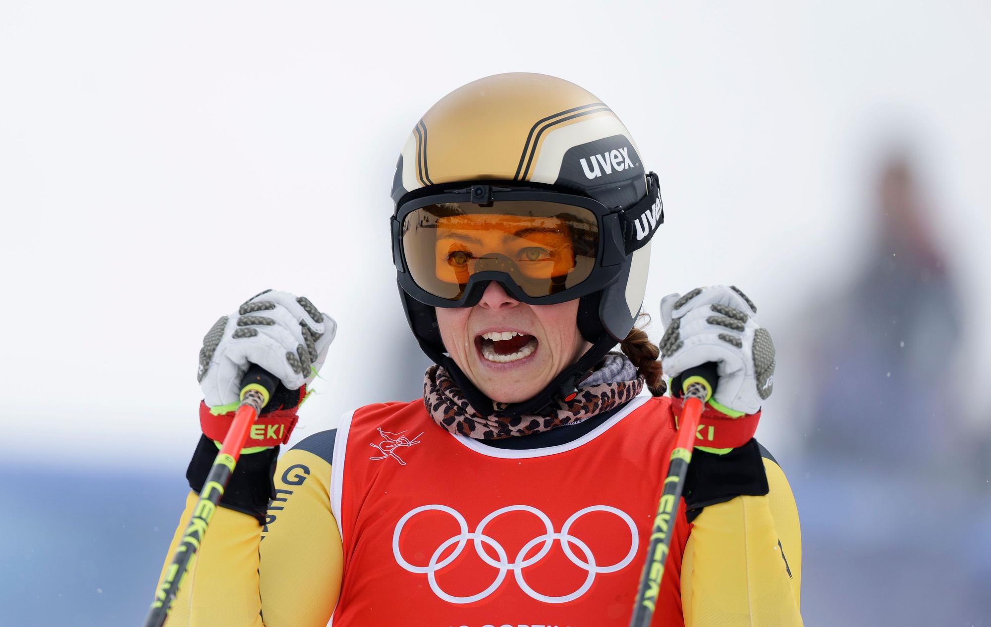 Daniela Maier ballt im Ziel die Fäuste.